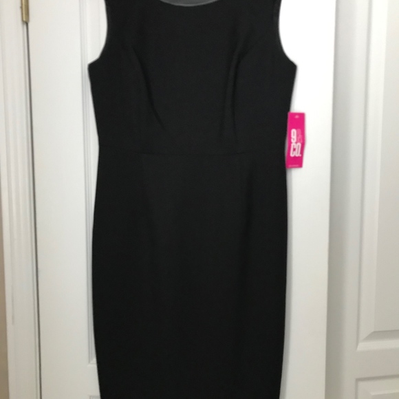 9 and Co Black Sheath Knee Length Dress - Picture 1 of 3